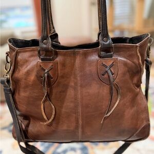 BED|STU Rich Brown Leather Shoulder Bag